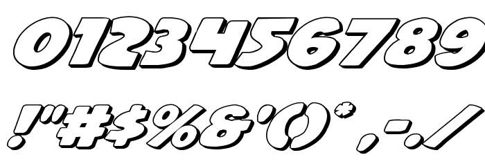 Jack's Candlestick 3D Expanded Font OTHER CHARS