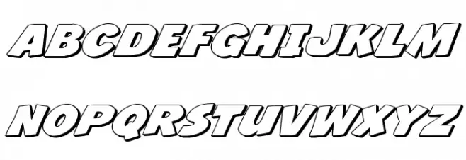 Jack's Candlestick 3D Expanded Font Litere mari