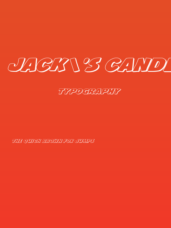 Jack's Candlestick 3D Expanded Poster