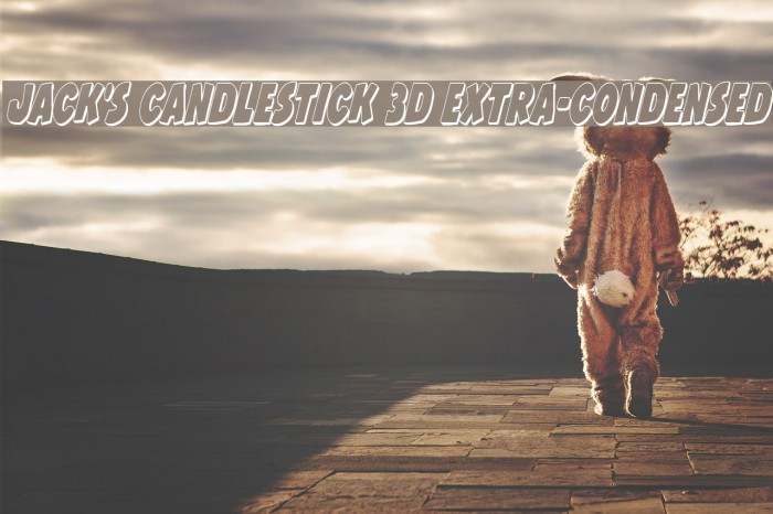Jack's Candlestick 3D Extra-condensed Font examples