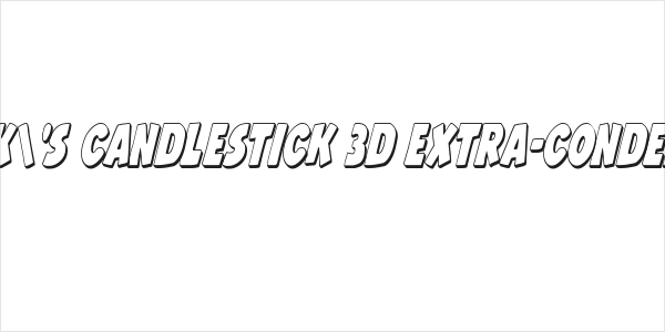 Jack's Candlestick 3D Extra-condensed Logo
