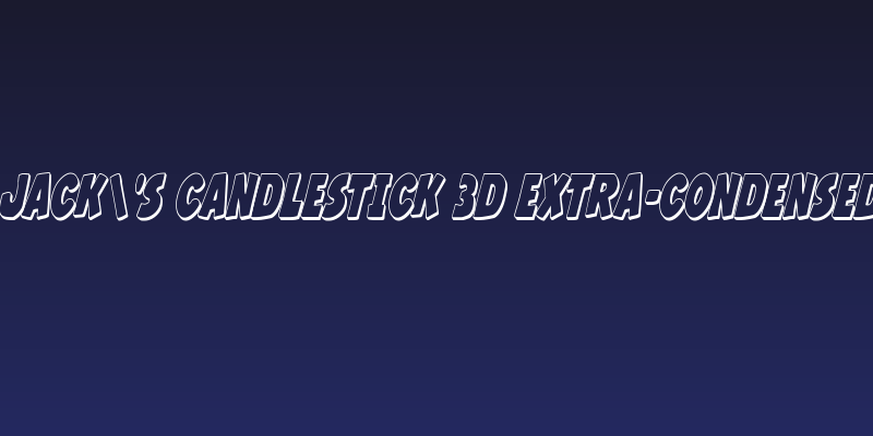 Jack's Candlestick 3D Extra-condensed Social Header