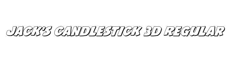 Jack's Candlestick 3D Regular Font