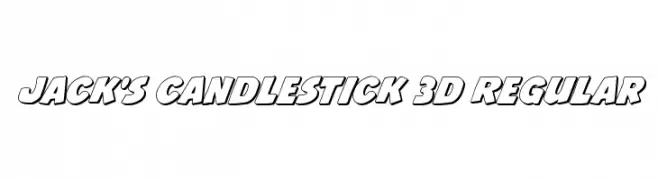 Jack's Candlestick 3D Regular  Frei Schriftart Herunterladen