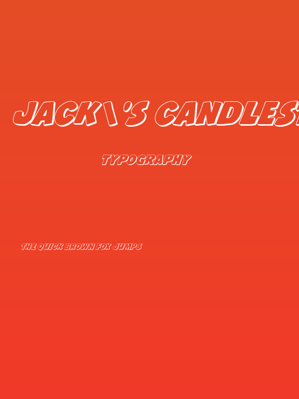 Jack's Candlestick 3D Regular Poster