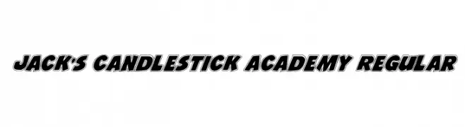 Jack's Candlestick Academy Regular  baixar fontes gratis