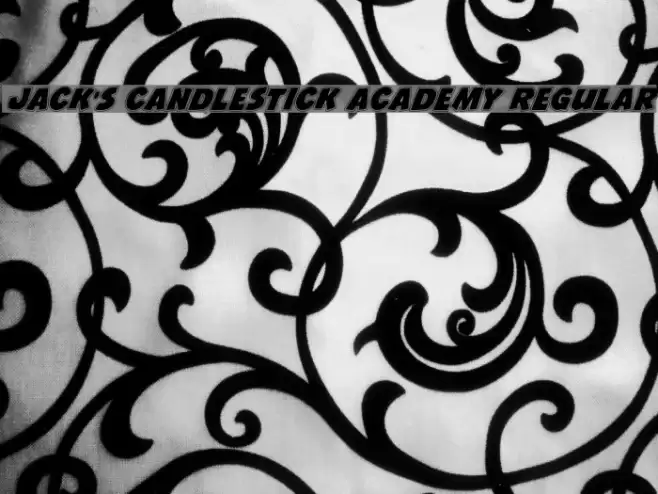 Jack's Candlestick Academy Regular Font examples