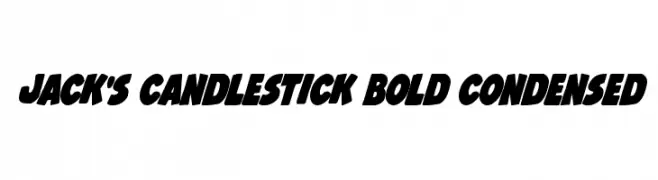Jack's Candlestick Bold Condensed  フリーフォントのダウンロード
