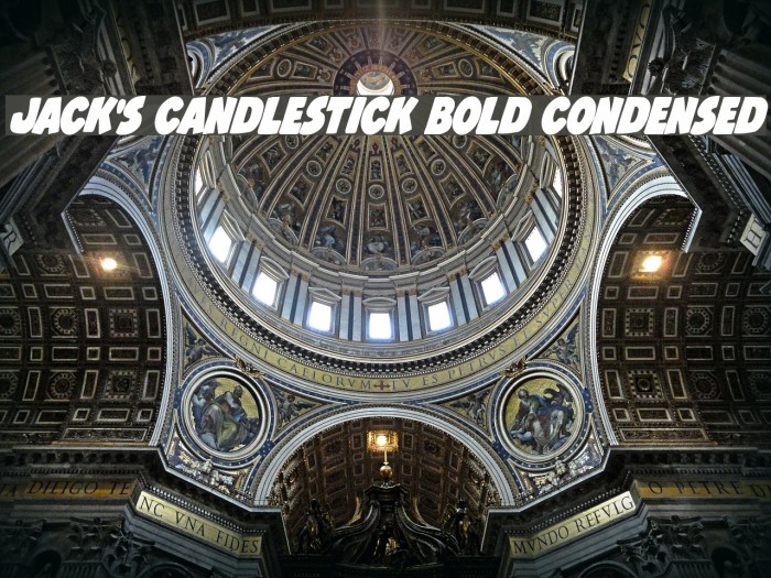Jack's Candlestick Bold Condensed Example 1