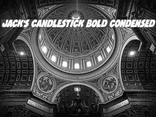 Jack's Candlestick Bold Condensed Font examples