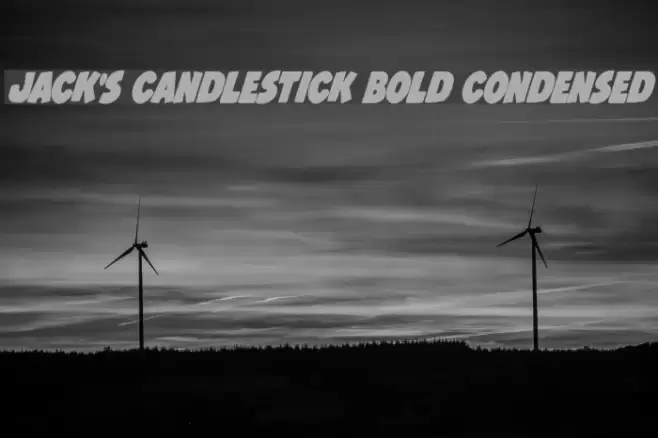 Jack's Candlestick Bold Condensed Font examples