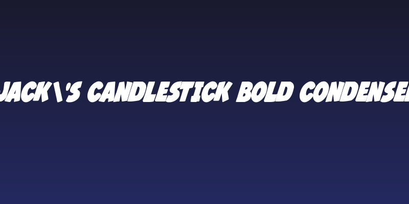 Jack's Candlestick Bold Condensed Social Header