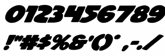 Jack's Candlestick Bold Expanded Font OTHER CHARS