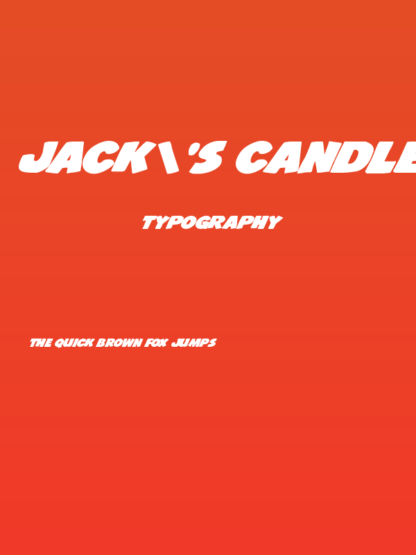 Jack's Candlestick Bold Expanded Poster