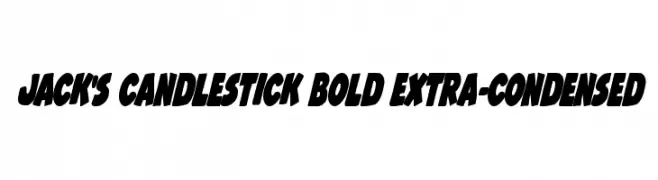Jack's Candlestick Bold Extra-condensed  フリーフォントのダウンロード