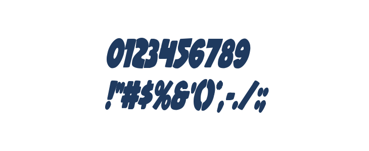 Jack's Candlestick Bold Extra-condensed Other Characters