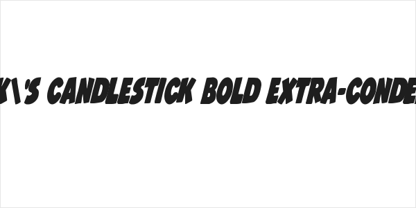 Jack's Candlestick Bold Extra-condensed Logo