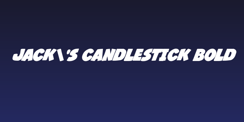 Jack's Candlestick Bold Social Header