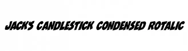 Jack's Candlestick Condensed Rotalic  フリーフォントのダウンロード