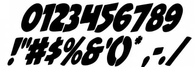 Jack's Candlestick Condensed Rotalic Font OTHER CHARS