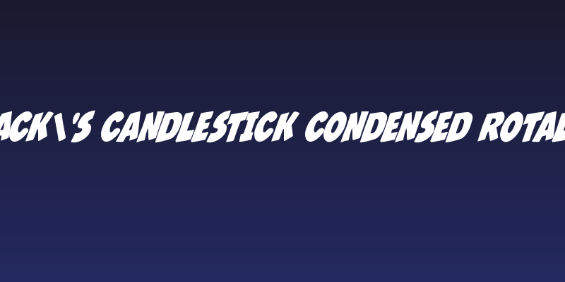 Jack's Candlestick Condensed Rotalic Social Header