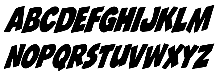 Jack's Candlestick Condensed Rotalic Font LOWERCASE