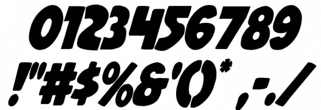 Jack's Candlestick Condensed Font OTHER CHARS