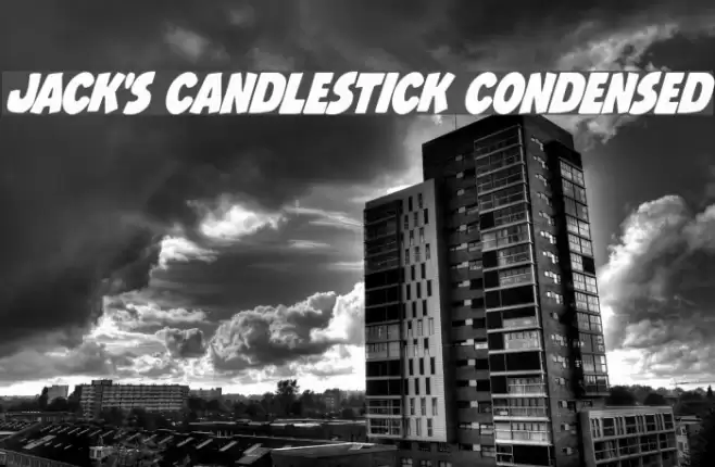 Jack's Candlestick Condensed Font examples