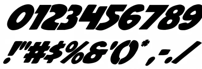 Jack's Candlestick Italic Font OTHER CHARS