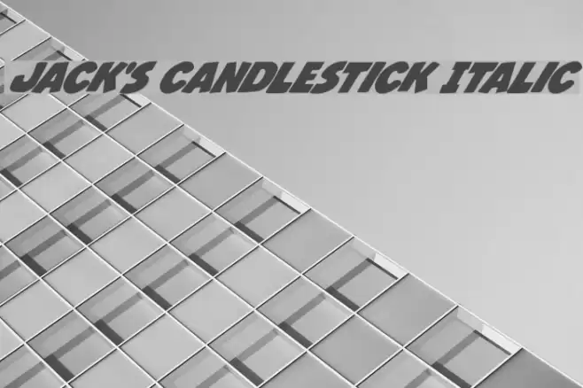 Jack's Candlestick Italic Font examples
