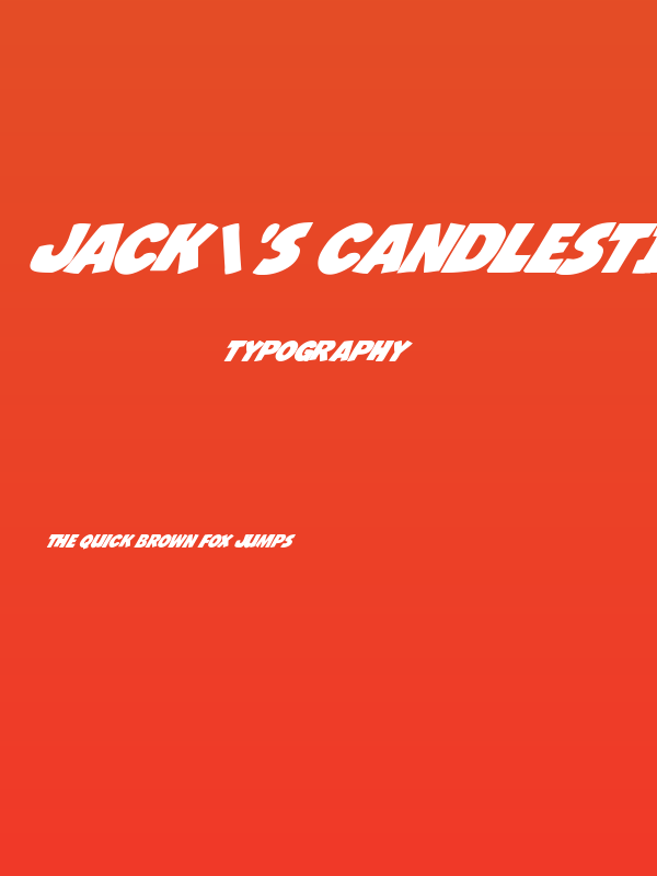 Jack's Candlestick Italic Poster