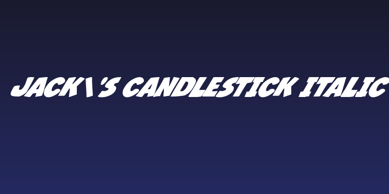 Jack's Candlestick Italic Social Header