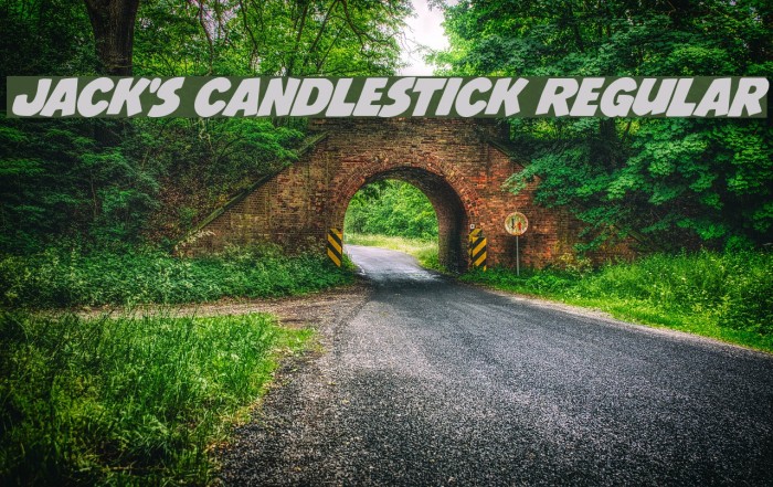 Jack's Candlestick Regular Font examples