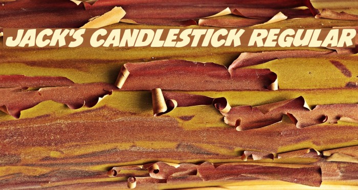 Jack's Candlestick Regular Font examples