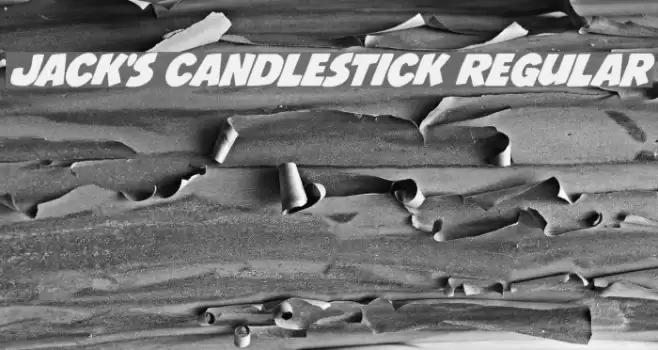 Jack's Candlestick Regular Шрифта examples