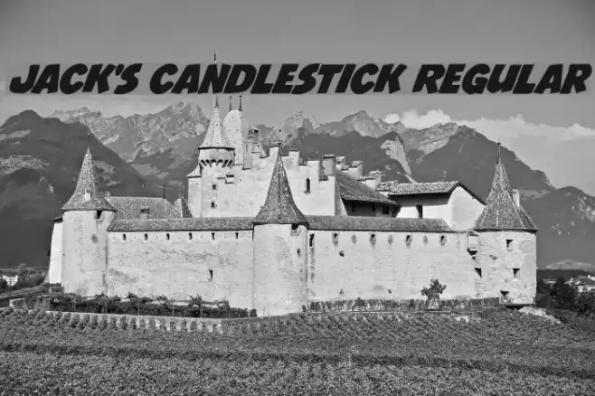 Jack's Candlestick Regular Шрифта examples