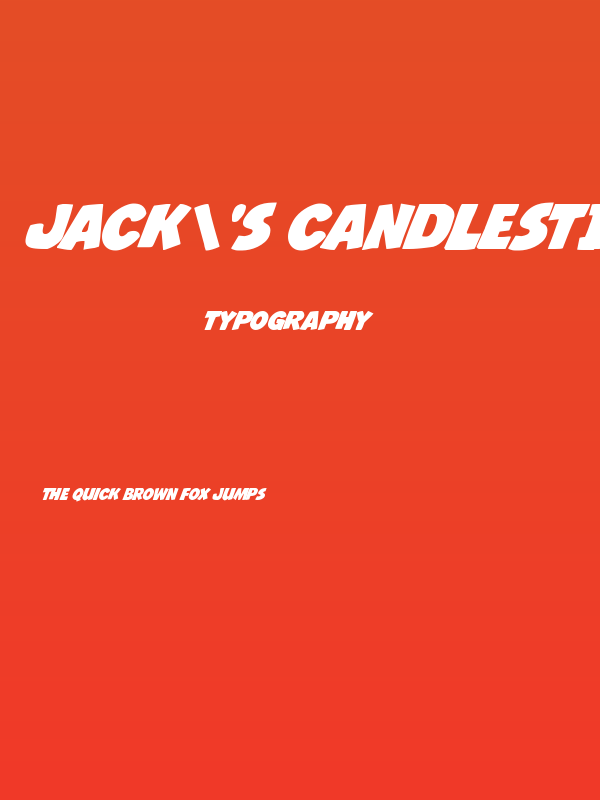 Jack's Candlestick Regular Poster