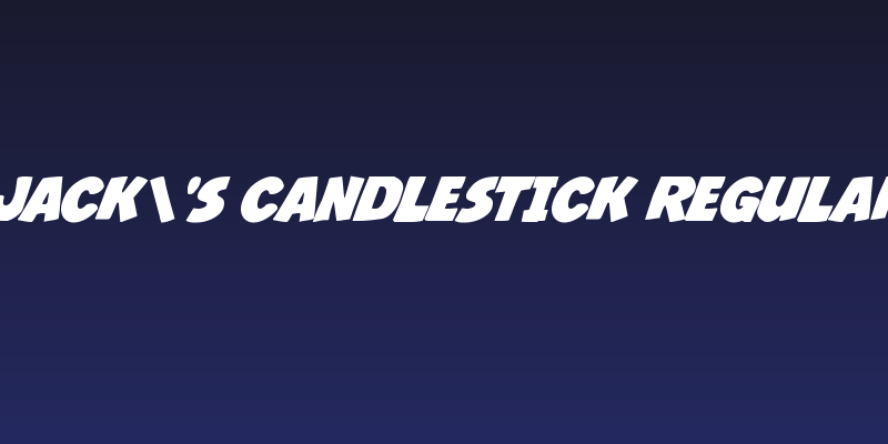 Jack's Candlestick Regular Social Header