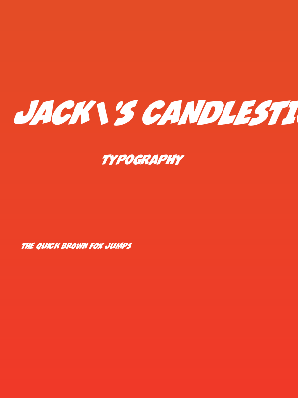 Jack's Candlestick Rotalic Poster