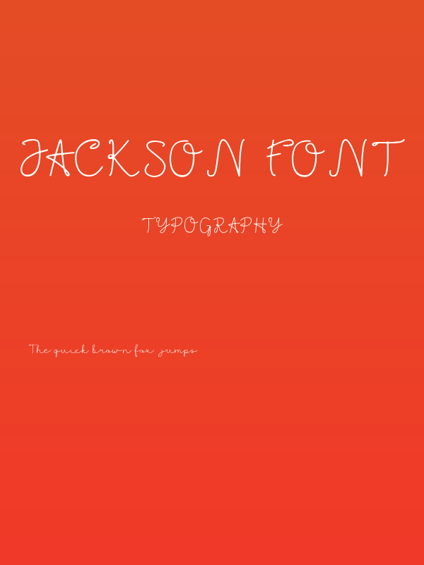 Jackson Font Poster