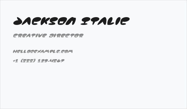 Jackson Italic Business Card