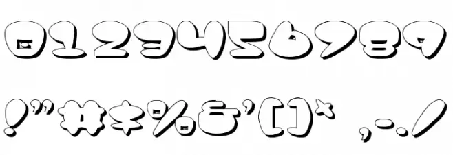 Jackson Shadow Font OTHER CHARS