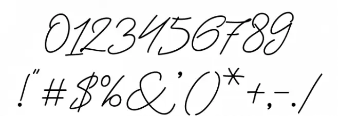 JacksonScript Font OTHER CHARS