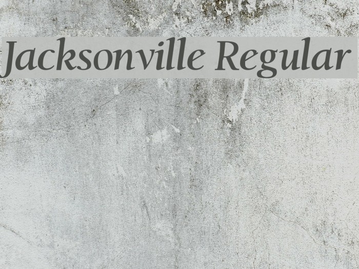 Jacksonville Regular Font examples