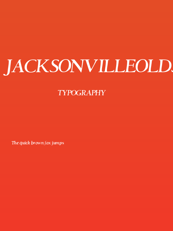 JacksonvilleOldStyle Poster