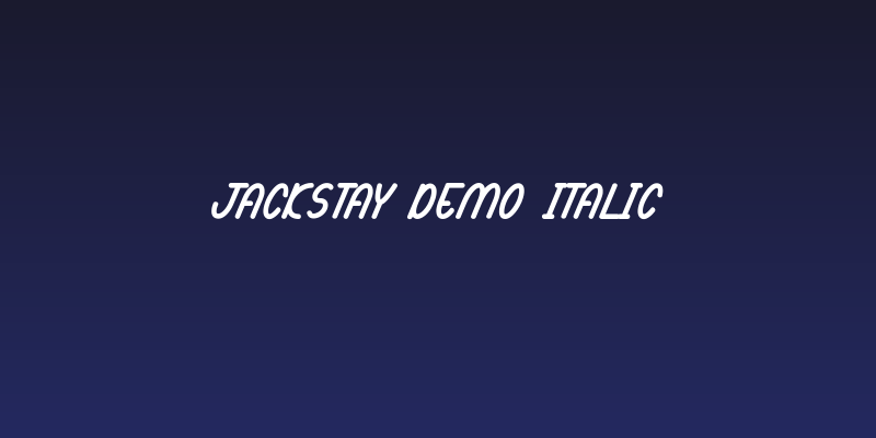 Jackstay Demo Italic Social Header