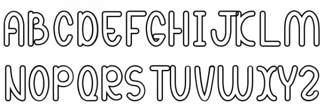 Jackstay Demo Outline Fonte MAIÚSCULAS