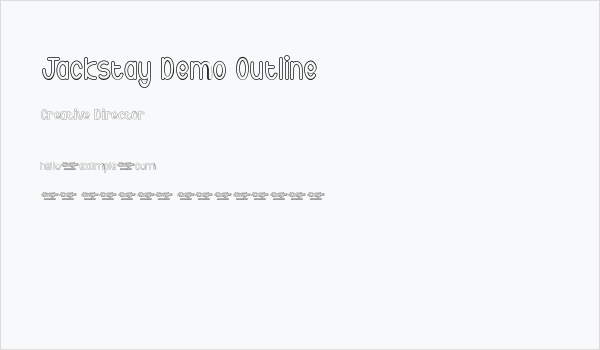 Jackstay Demo Outline Business Card