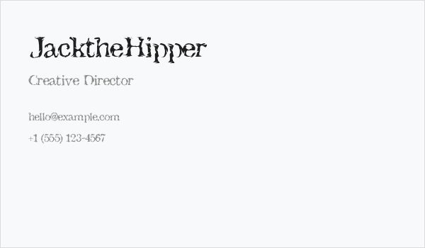 JacktheHipper Business Card