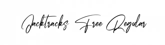 Jacktracks Free Regular  baixar fontes gratis